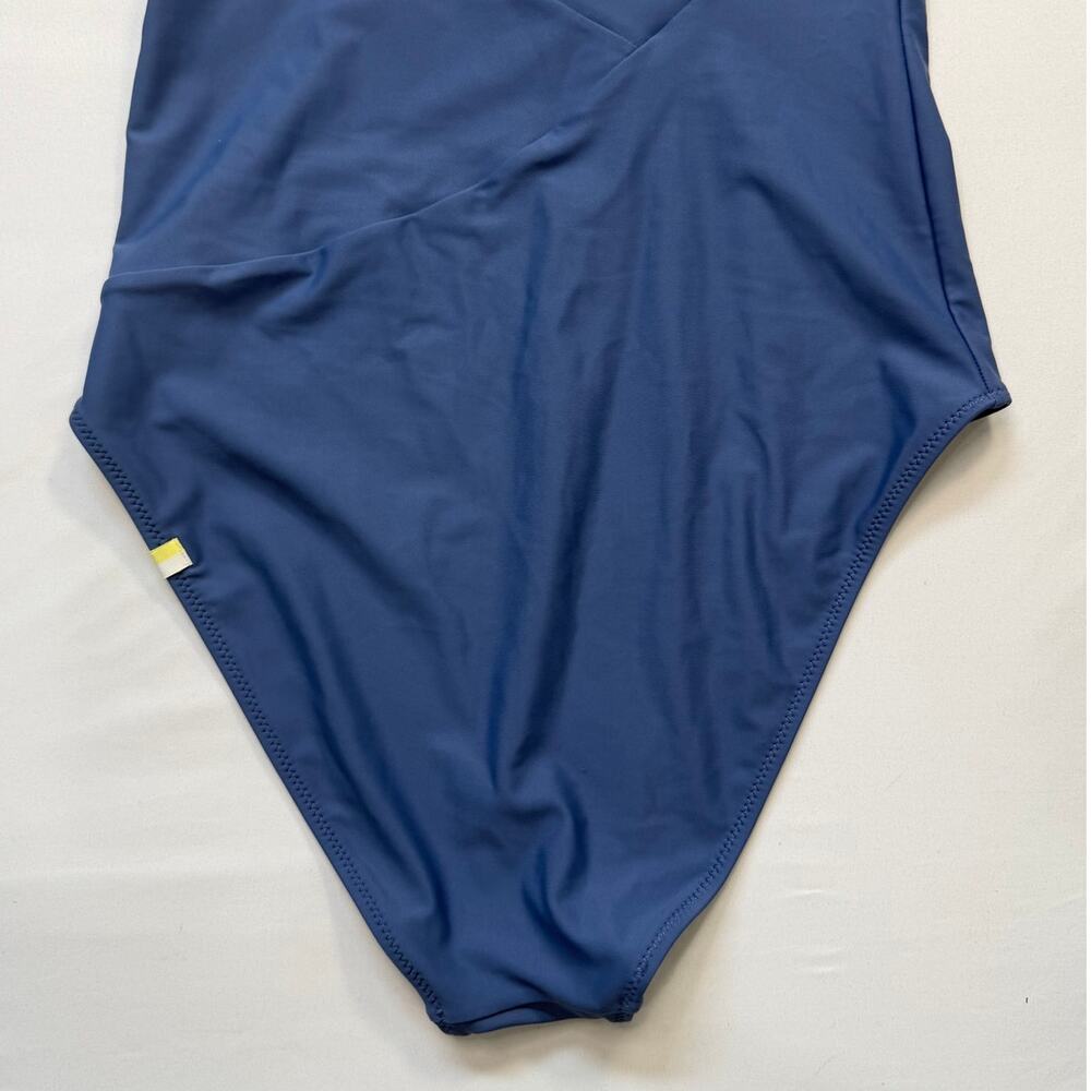 Summersalt Ruched Sidestroke One Shoulder Swimsuit Size 8 Blue One Piece - Picture 11 of 13